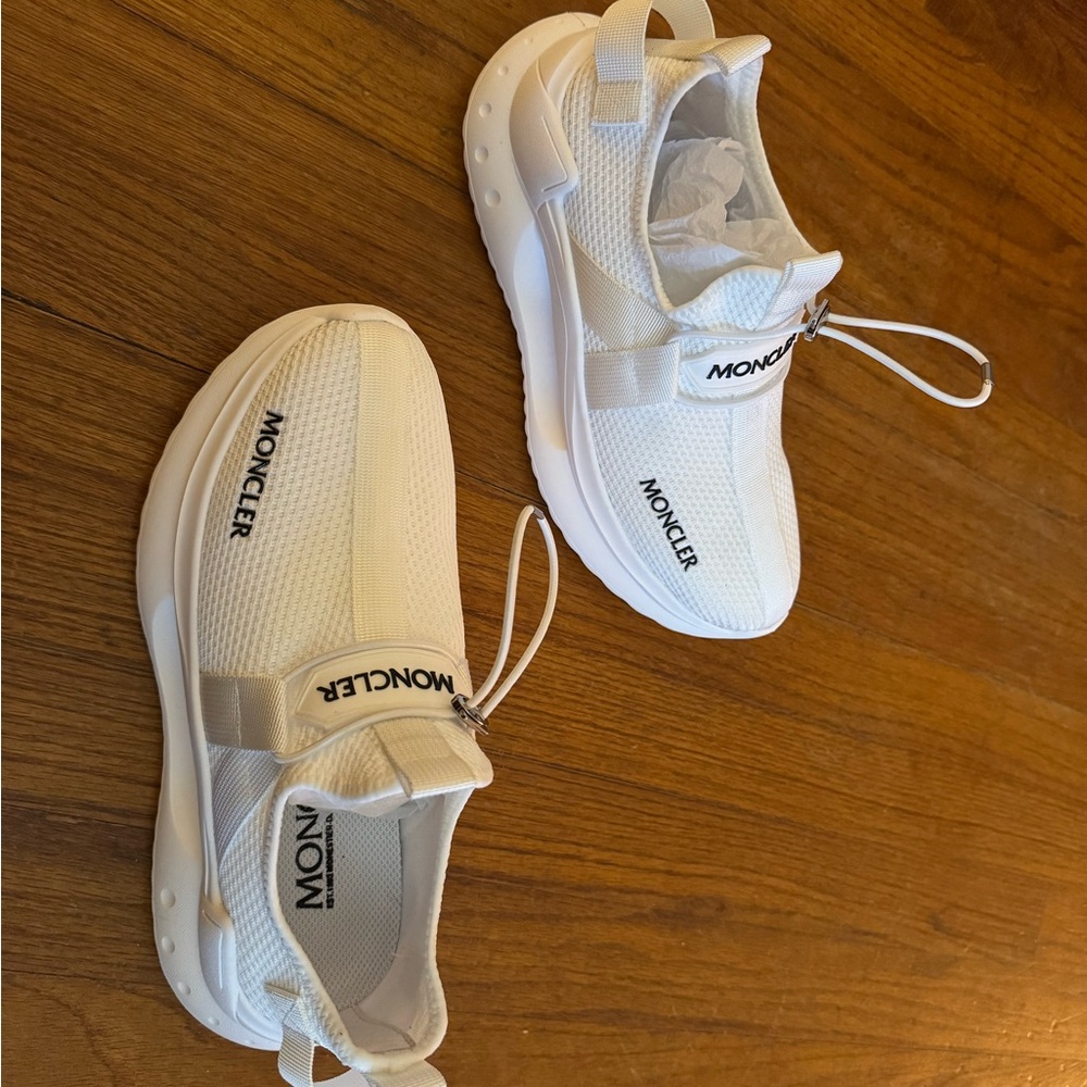 Moncler White Sneakers Like New - Picture 5 of 6